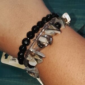 3 Stackable Stretch Bracelets Nwt